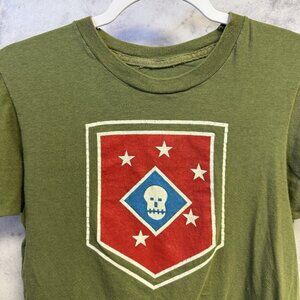 Vintage Military Marine Raiders T Shirt Small 17x23.5 Green True Vintage 70s 80s